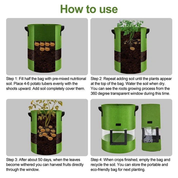 Potatoes Grow Bags with Handles (9)